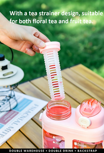 1600ml Reusable Leak-Proof Eco-Friendly Plastic Water <b>Bottle</b> with <b>Straw</b> - Product Image 3