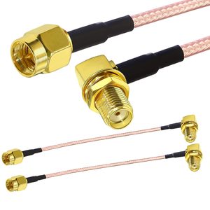 SMA nữ góc bên phải để SMA nam RF cáp đồng trục mất thấp rg316 mở rộng Pigtail cáp cho 2G 3G 4G ăng-ten - Product Image 1