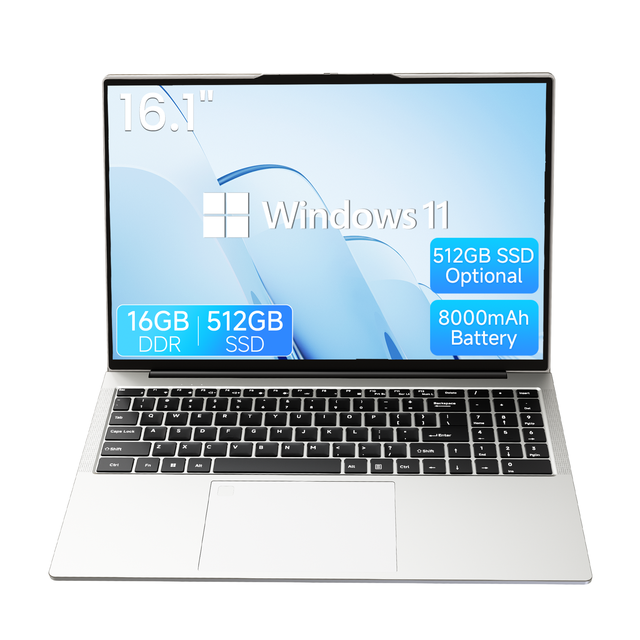 New Factory Wholesale Cheap 16.1-Inch Business Laptop Plastic Metal Windows 11 Intel Quad-Core 1.7GHz SSD Full HD IPS Panel
