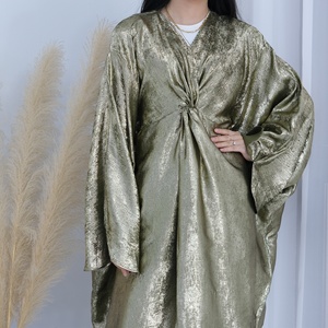Nuovo Abito da Sera Elegante in Tessuto Lucido a Forma di Abaya, Taglie Forti, da Donna, per Feste - Product Image 5