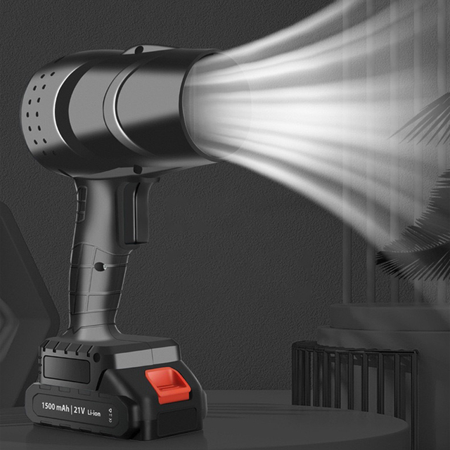 Portable 32000 RPM Electric Air Duster Gun DIY Handheld Dryer Battery Operated Violent Air Blowers for Car Wash Snow Removal