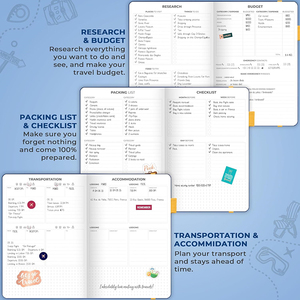 Carnet de planification de voyage avec budget pour les <span class=keywords><strong>vacances</strong></span> et les voyages, sac de rangement, liste de dépenses, suivi des dépenses de voyage, carnet de planification A5 - Product Image 4