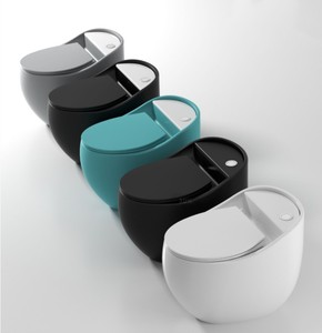 <span class=keywords><strong>WC</strong></span> en céramique KD-20CTB au design <span class=keywords><strong>vintage</strong></span> noir et blanc, sanitaires de Chaozhou, toilette en forme d'œuf à poser au sol - Product Image 5