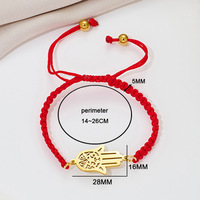 Bracelet en acier inoxydable plaqué or 18 carats, bracelet tressé personnalisé, bracelet à cordon avec pendentif, bracelets de couple pour cadeau