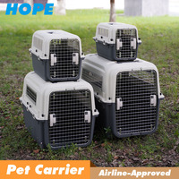 Boîte de transport pour animaux de compagnie en métal durable et bon marché, en matériau PP, grande boîte de transport pour animaux de compagnie, boîte de transport pour animaux de compagnie robuste