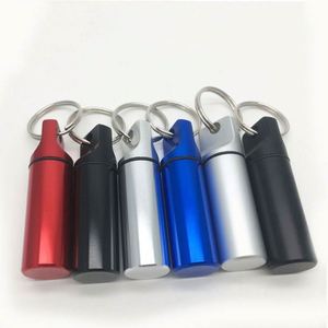 High Quality Metal Pill Boxes Daily Pill Container <b>Custom</b> LOGO Metal <b>Keychain</b> for Travel Waterproof - Product Image 1