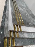 Dalles de marche d'escalier modernes aspect pierre de qualité supérieure 1200x470mm avec bords arrondis pour intérieurs élégants de villas, appartements et centres commerciaux