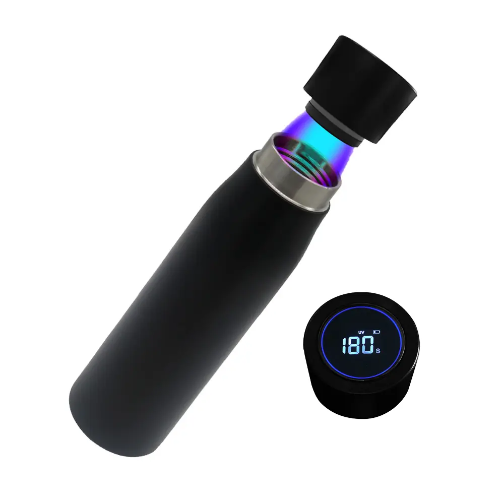 2024 nuovo stile digitale intelligente bottiglia di acqua UV autopulente tazze di vuoto portatile Touch Screen Thermos con la temperatura