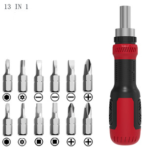 Conjunto de brocas de chave de fenda multifuncional kit de ferramentas manuais de reparo magnético com 13 em 1 brocas de chave de fenda - Product Image 5