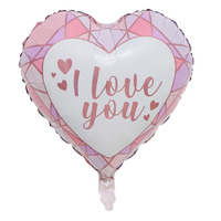 18 pouces coeur imprimé je t'aime Ballons en aluminium Décorations de fête de mariage Ballon Globos Valentines