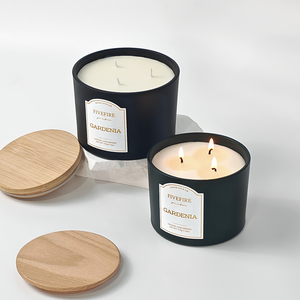 Wholesale 8oz 15oz 16oz Custom Private Logo Big <strong>Large</strong> Glass Thick Aroma Scented <strong>Candle</strong> With Lids and Box for Home Decor - Product Image 4
