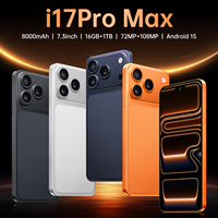 Nouveau modèle 2025 – Smartphone original I17 Pro Max 5G LTE avec écran 120Hz de 7,3 pouces, appareil photo arrière 108MP, 16 Go de RAM + 1 To de stockage, processeur Deca Core