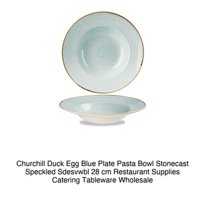 Bol à pâtes bleu œuf de canard 28 cm Churchill Stonecast Speckled Sdesvwbl - Product Image 2