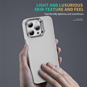 Coque de téléphone portable translucide et douce pour la peau avec cadre d'objectif d'appareil photo en métal, antichoc en PC+TPU pour <span class=keywords><strong>iPhone</strong></span> 17 Pro <span class=keywords><strong>Max</strong></span> 16 15 14 13 12 - Product Image 5