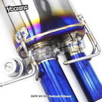 Tuyau d'échappement Performance OEM pour BMW M5 E60 V10 5.0 2003-2010 Silencieux Catback en titane Valve de vide Quad Embouts noirs