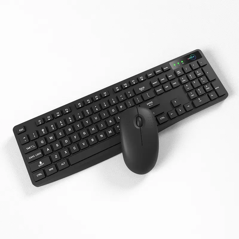 OEM-teclado de tamaño completo para ordenador de escritorio, ergonómico, inteligente, oficina, 2,4G, USB, inalámbrico, combinación de ratón, español, brasileño