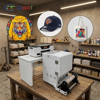 Mesin Printer DTF Non-Otomatis COWINT untuk Pakaian, Mesin Cetak Transfer Panas Digital Tanpa Tinta, Buatan China, untuk Hoodie, Topi, Tas Tote
