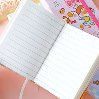 Cuaderno A7 con banda elástica Cotton Candy Kitty, rayado, 80 g/m², 80 hojas, cinta marcadora, 4 diseños, papelería Kawaii, venta al por mayor.
