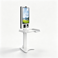 Kiosque de commande mural à écran tactile de 21,5, 24, 32, 43, 49 pouces, kiosque de paiement pour restaurant avec lecteur de code QR, imprimante de reçus