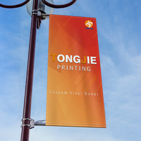 Publicité extérieure verticale en vinyle PVC personnalisé lampadaire bannière pour la promotion bannière de rue personnalisée