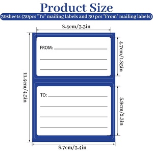 Etiquetas de Envío Personalizadas para Paquetes, 60 Unidades, Etiquetas de Dirección de Retorno para Sobres - Product Image 2