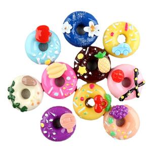 Molde de Resina Artístico Pintado a Mano con Diseño de Donut de Frutas, Forma Personalizada, Parte Posterior Plana, para Arte y Decoración Coleccionable - Product Image 5