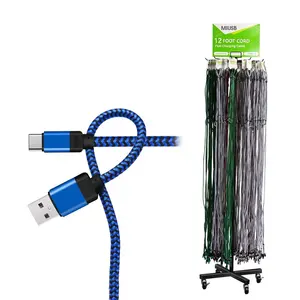 Cable de datos de nailon trenzado, USB-C a USB, 10 pies, 3M, tipo C, Cargador rápido, 2023