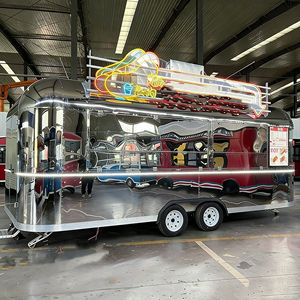 รถเข็นขายอาหารเคลื่อนที่แบบมีไฟนีออน ดีไซน์โดดเด่นด้วยแสงสว่างสำหรับขายเครื่องดื่มและอาหารทอด โครงสร้างเหล็กแข็งแรงพร้อมล้อลื่น - Product Image 1