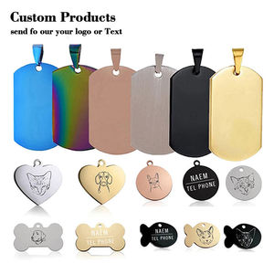 Metal Name Tags Custom Label Metal hang Tag logo Dog Tag <b>Plates</b> Business Cards Engraved Necklace Pendant LABEL DESIGN Signs - Product Image 5