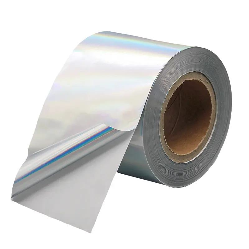 Etiqueta autoadhesiva de papel de polipropileno PP Jumbo Roll Label 50um Plain Holographic Laser BOPP PP Label Paper Jumbo roll