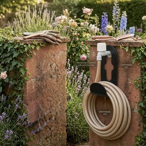 Soporte de Manguera de Jardín Universal para Exteriores, de Metal Premium, Decorativo, para Montar en la Pared, Resistente y Compacto - Product Image 3