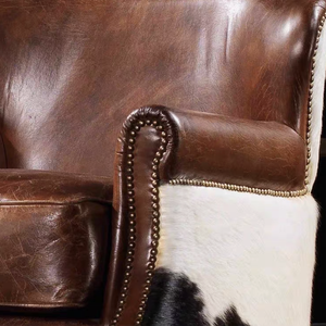 Hôtel <span class=keywords><strong>Club</strong></span> <span class=keywords><strong>Fauteuil</strong></span> 1 siège Canapé De Luxe Top Qualité Vintage <span class=keywords><strong>Marron</strong></span> Tan Cuir Loisirs Hôtel Chaise En Cuir <span class=keywords><strong>Fauteuil</strong></span> En Cuir pour Chambre - Product Image 6