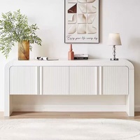 Buffet en bois multifonctionnel de style français léger et luxueux pour salon, entrée, couloir et utilisation murale