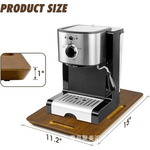 ฐานวางเครื่องชงกาแฟไม้ไผ่ 40x25 ซม. ที่วางแบบเลื่อนได้สำหรับใช้บนเคาน์เตอร์ครัว - Product Image 5
