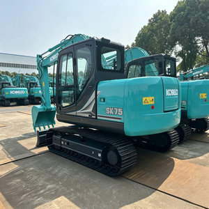 Meilleur prix, fourniture d'usine, Kobelco SK75, mini-excavatrice sur chenilles de 7,5 tonnes, design compact, haute efficacité, équipement de construction fiable - Product Image 6