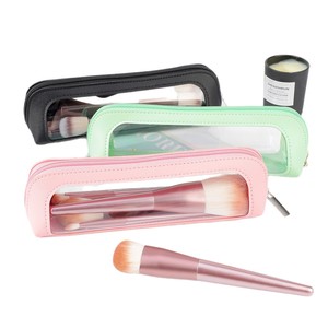 Pochette transparente pour pinceaux de maquillage en Pu, petite pochette à fermeture éclair, sac à cosmétiques Portable de style japonais pour le rangement du maquillage - Product Image 5