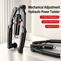 FLOWA 2-en-1 Power Twister Hydraulique 22-440 Lbs, Appareil d'Exercice pour Bras Réglable avec Roue et Poignées pour Entraînement à Domicile