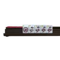 Supports de Mahjong en Bois Personnalisés en Noyer, Porte-Tuiles Américaines, Logo et Couleur Personnalisables, avec Poussoirs