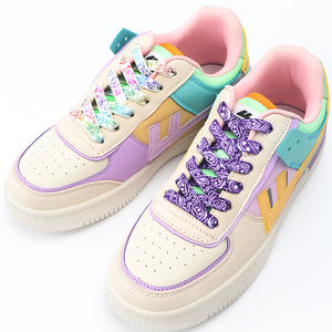 Coolstring tali sepatu datar 8mm wax kustom tali sepatu desain kustom tali sepatu poliester datar mode tali sepatu untuk Sneakers - Product Image 3