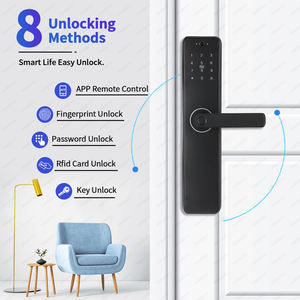 Serrure Intelligente WiFi en Acier Inoxydable à Empreinte Digitale, Style Graffiti, avec Œil Magic, pour Portes en Bois – Sécurité Domestique (Vente en Gros Transfrontalière) - Product Image 1