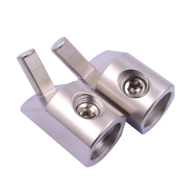 Autoido Wholesale 1 Pair Amp Input Reducer 1/0 Gauge to 4 Gauge 6061 Aluminum Terminal Adapter for Car High Power Audio System