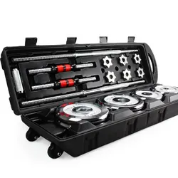 Ensemble de haltères réglables en chrome pour la musculation, haltères réglables en chrome de 50 kg - Product Image 2