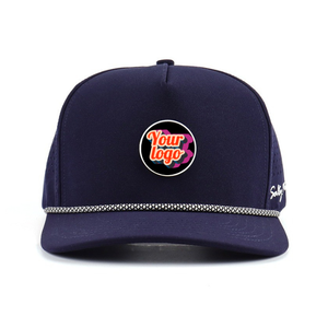 6-Panel Baseball Cap Dark Blue <b>Mesh</b> Breathable Adjustable Sporty Unisex Adult Spring Summer Laser Cut Hole With Rope - Product Image 3