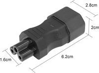Connecteur mâle femelle IEC prise ca C14 à C5 adaptateur de prise d'alimentation 10A convertisseur ca