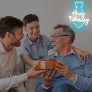 Letreros de Feliz Día del Padre, Letreros LED de Neón regulables con alimentación USB, luz ambiental para escaparates, luz decorativa para escaparates, luz indicadora de calle, 5V - Product Image 4
