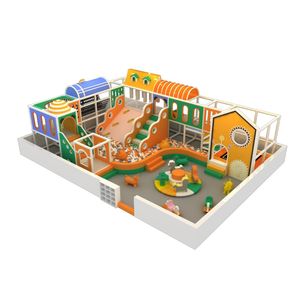 Equipo de juegos infantiles comercial <span class=keywords><strong>para</strong></span> interiores <span class=keywords><strong>con</strong></span> temática de <span class=keywords><strong>casa</strong></span>, <span class=keywords><strong>piscina</strong></span> de bolas, tobogán, túnel, estructura de escalada y carrusel, venta al por mayor de fábrica - Product Image 1
