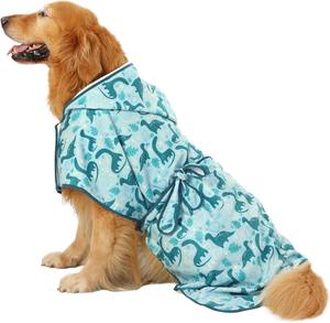 कस्टम नरम कपास कुत्ते स्नान के बाद हुड आधुनिक लिनन पालतू पाजामास को स्नान के बाद पालतू जानवरों के कपड़े - Product Image 3