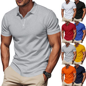 Polo de Secado Rápido para Hombre, Color Sólido, Poliéster Fino, Manga Corta, Cuello Camisero, Estilo Golf - Product Image 2