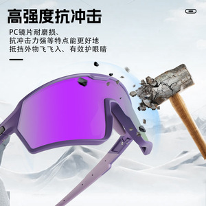 Lunettes de sport Xunqi polarisées, monture TR90, coupe-vent, pour cyclisme et course à pied, étui inclus XQ652 - Product Image 3
