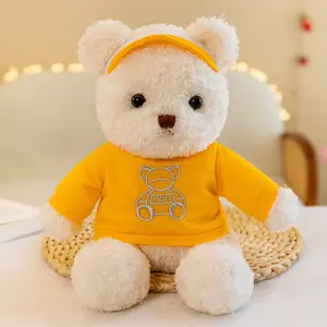 Wholesale Custom Stuffed Animals Company Souvenir Promotional Gifts Kids Toys Soft Plush Teddy Bear With T-shirt